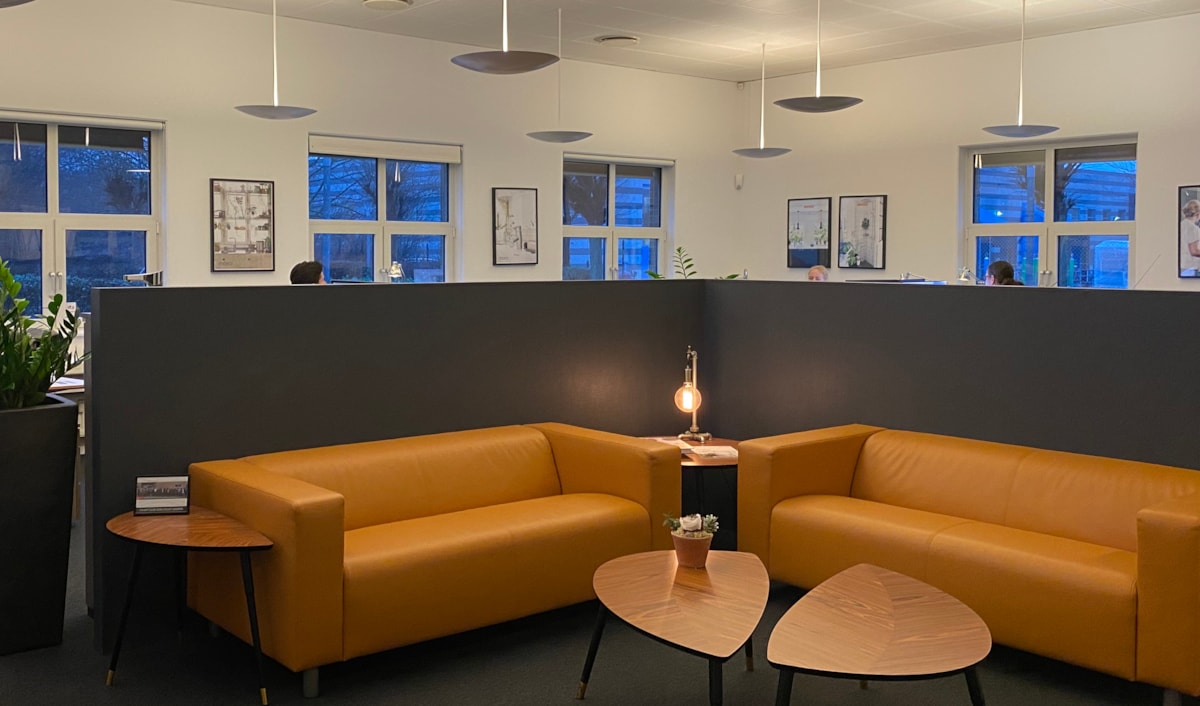 Billedet viser et kontor hos FM Mattsson p&aring; Abildager 26